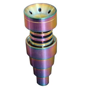 Gr2 univeral Domeless 6 hole Titanium nail with male and female jonit